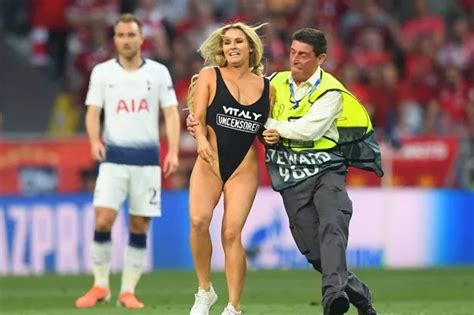 kinsey wolanski topless|Champions League streaker shares fan